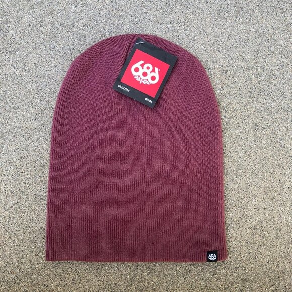 686 Other - 686 Standard Roll Up Beanie NWT Crushed Berry Ribbed Knit Hat Cap Purple